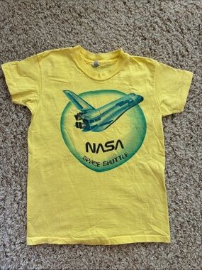 Yellow NASA Space Shuttle Graphic Tee for Kids